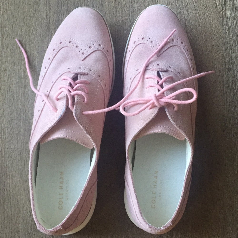 Cole Haan nubuck wingtip lace up loafers